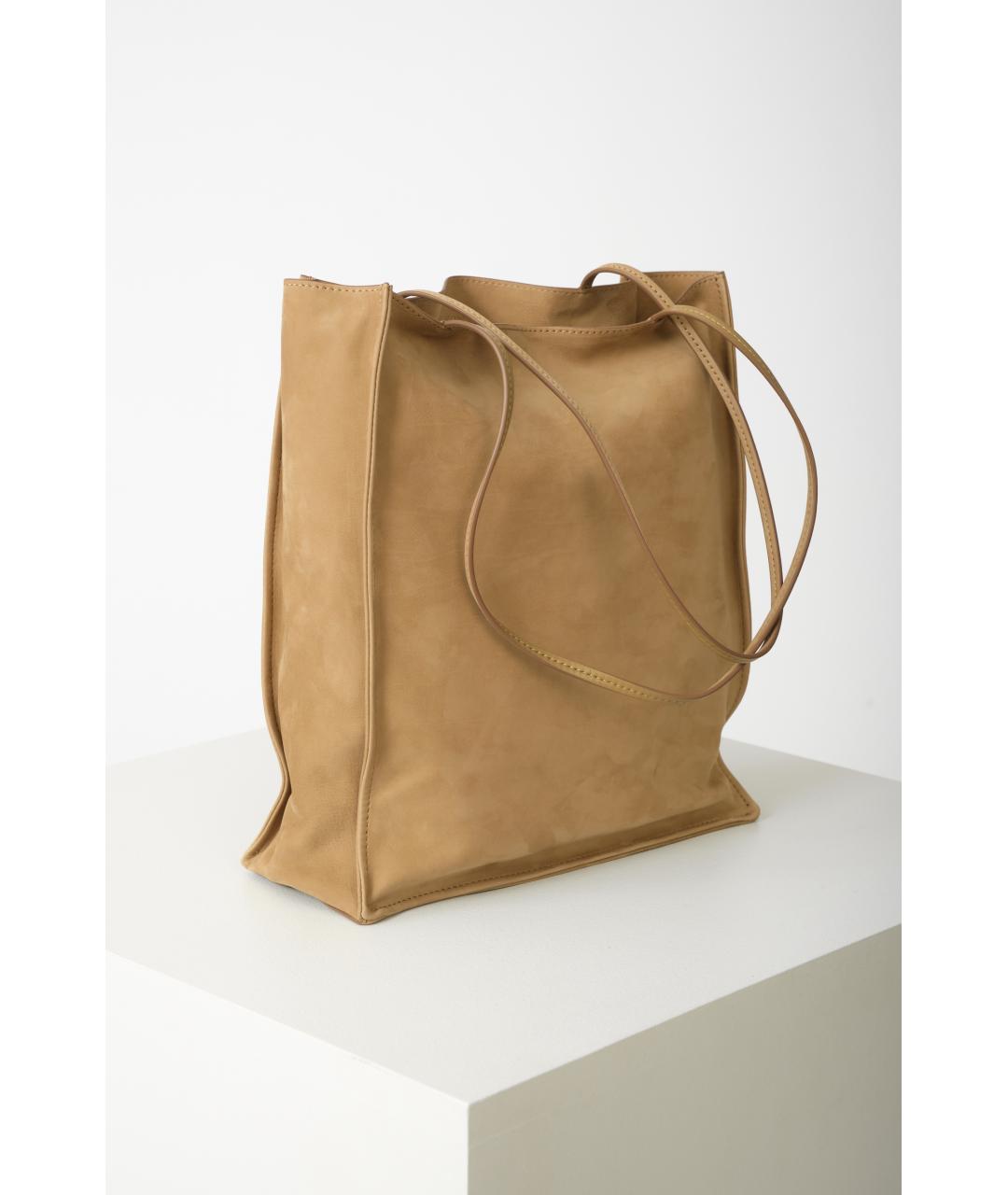 THE ROW Бежевая кожаная сумка через плечо, фото 3