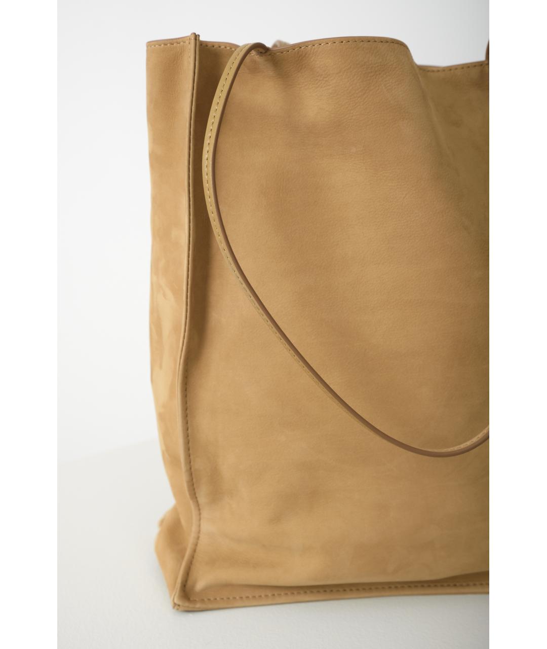 THE ROW Бежевая кожаная сумка через плечо, фото 5