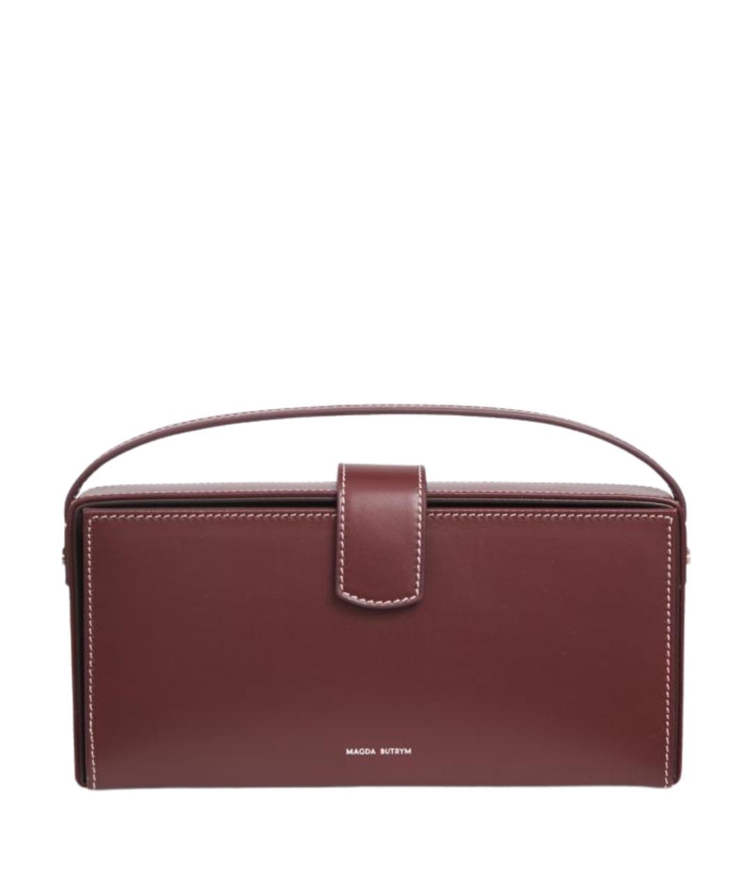 MAGDA BUTRYM Бордовая кожаная сумка с короткими ручками, фото 1