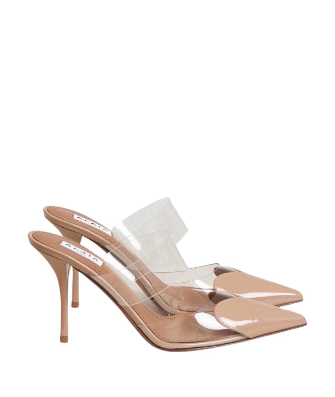 ALAIA Бежевые кожаные туфли, фото 1