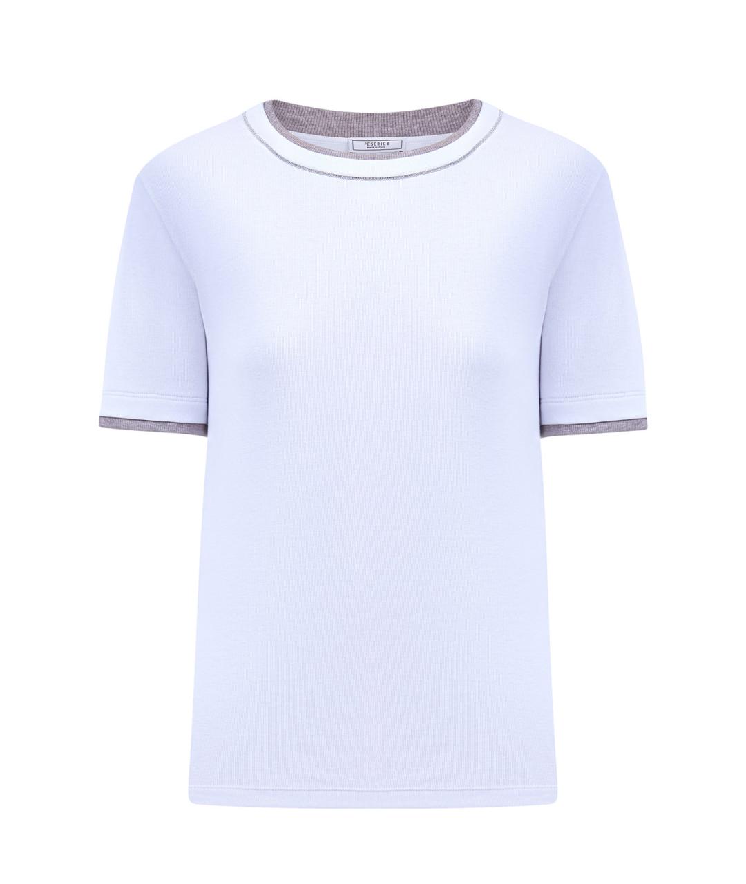 PESERICO Белый хлопковый джемпер / свитер, фото 1