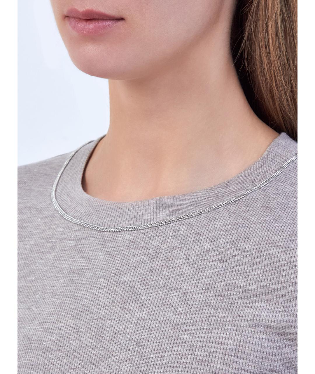 PESERICO Бежевая вискозная футболка, фото 5