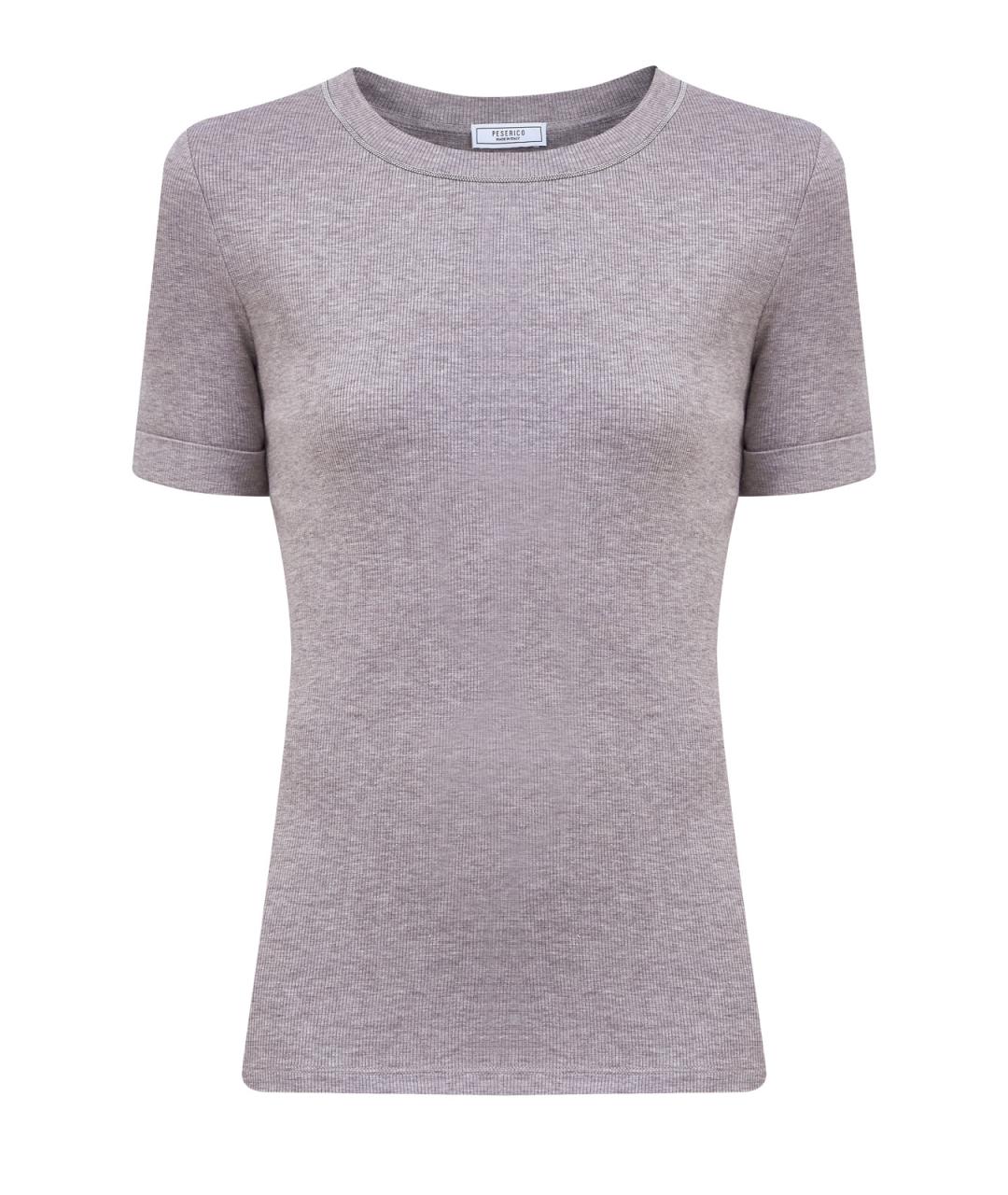 PESERICO Бежевая вискозная футболка, фото 1