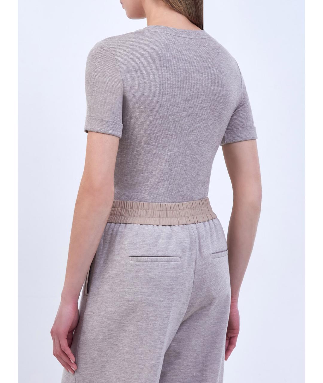 PESERICO Бежевая вискозная футболка, фото 4