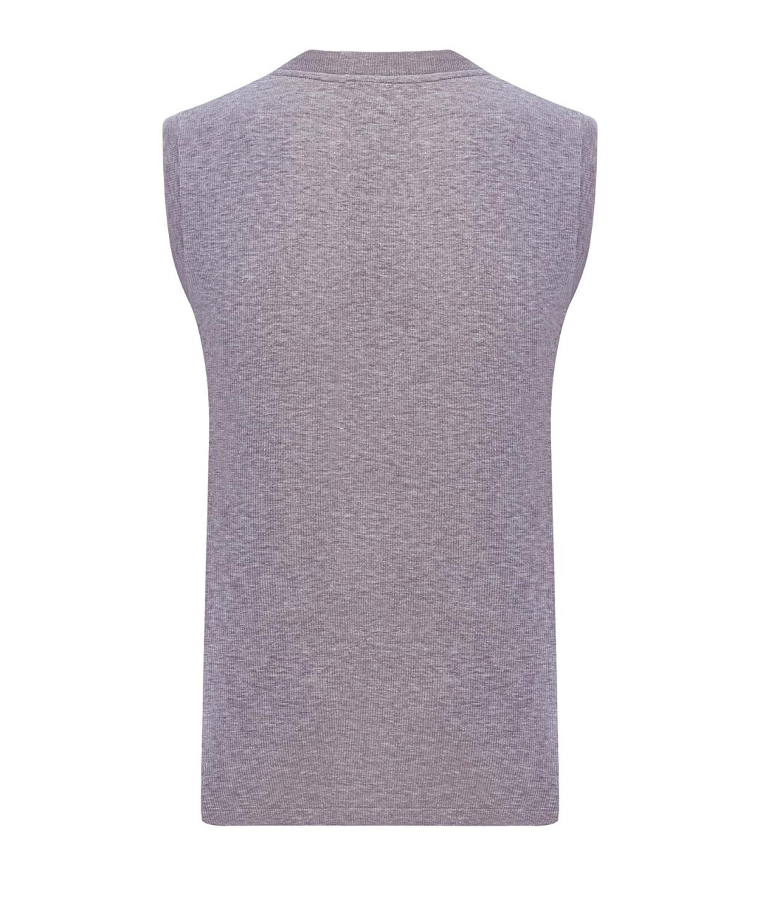 PESERICO Коричневая вискозная майка, фото 2