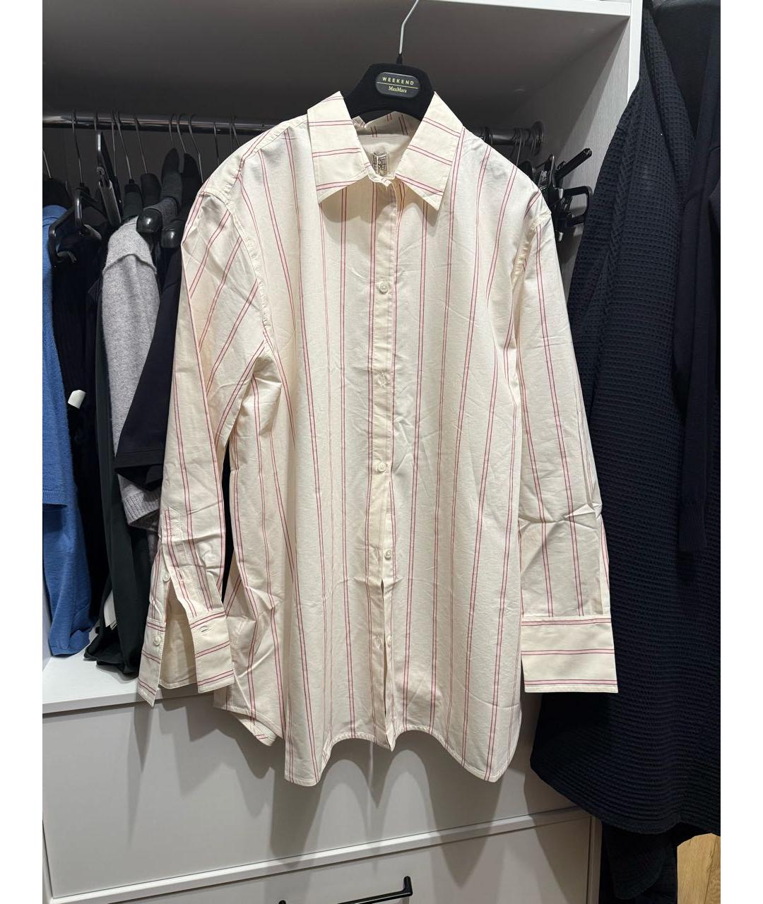 TOTEME Бежевая хлопковая рубашка, фото 8