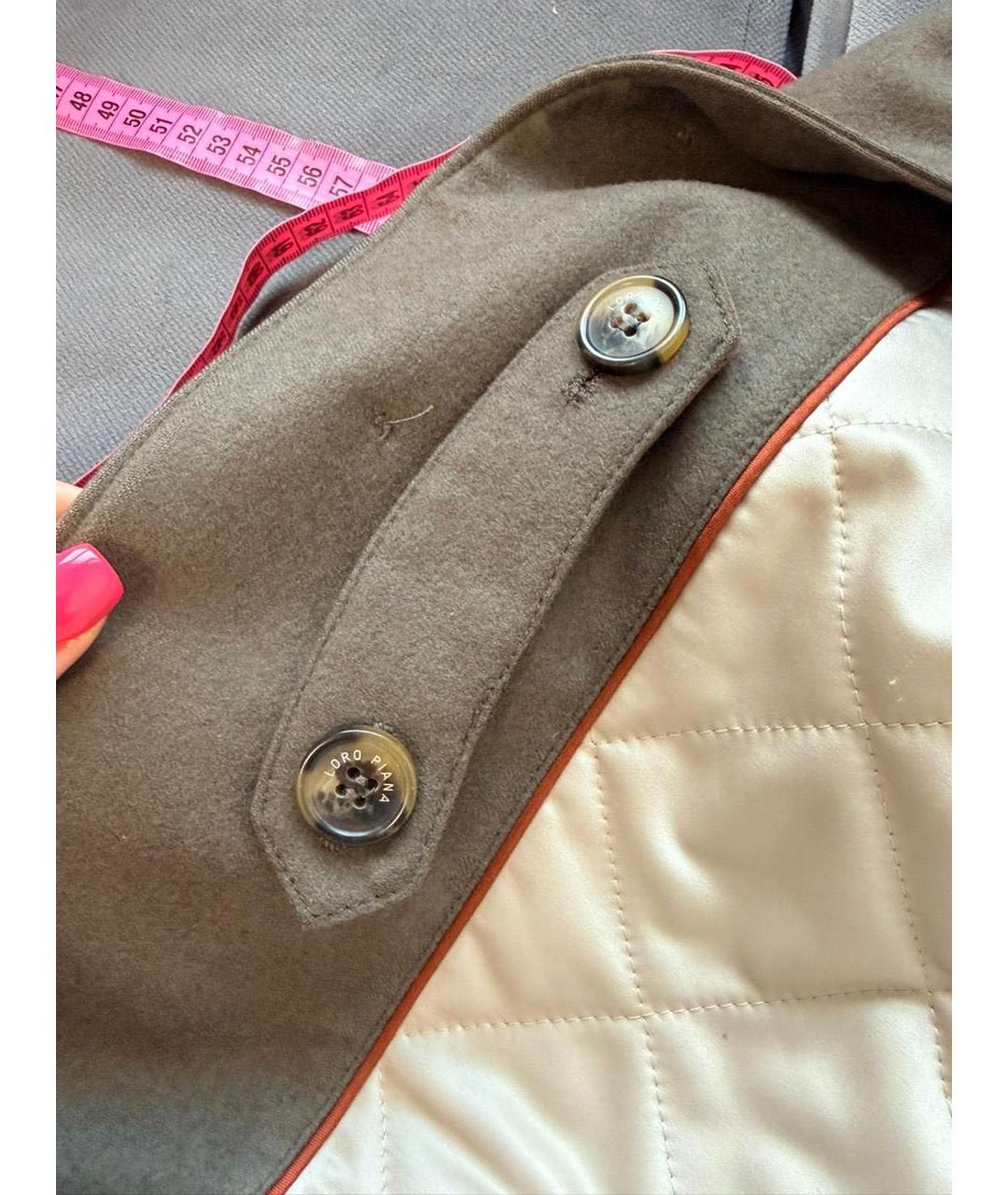 LORO PIANA Бежевый кашемировый жакет/пиджак, фото 4