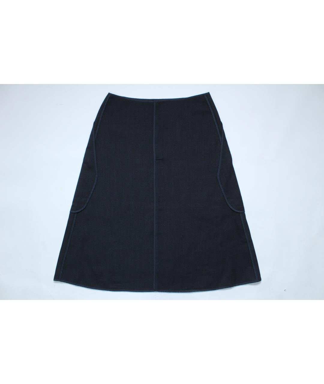 SOFIE D HOORE Синяя шерстяная юбка миди, фото 2