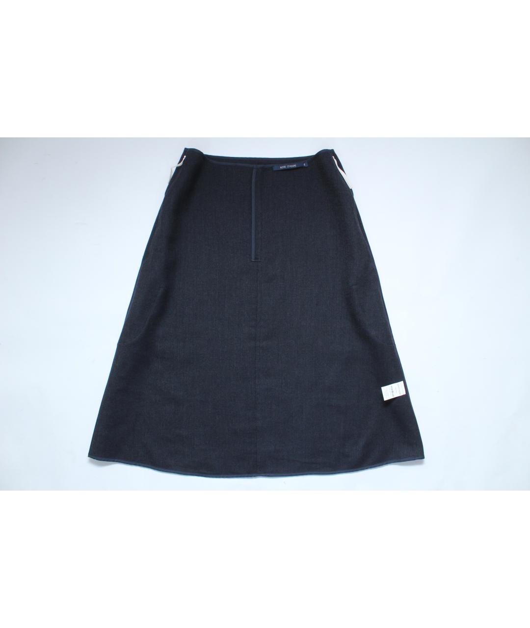 SOFIE D HOORE Синяя шерстяная юбка миди, фото 5