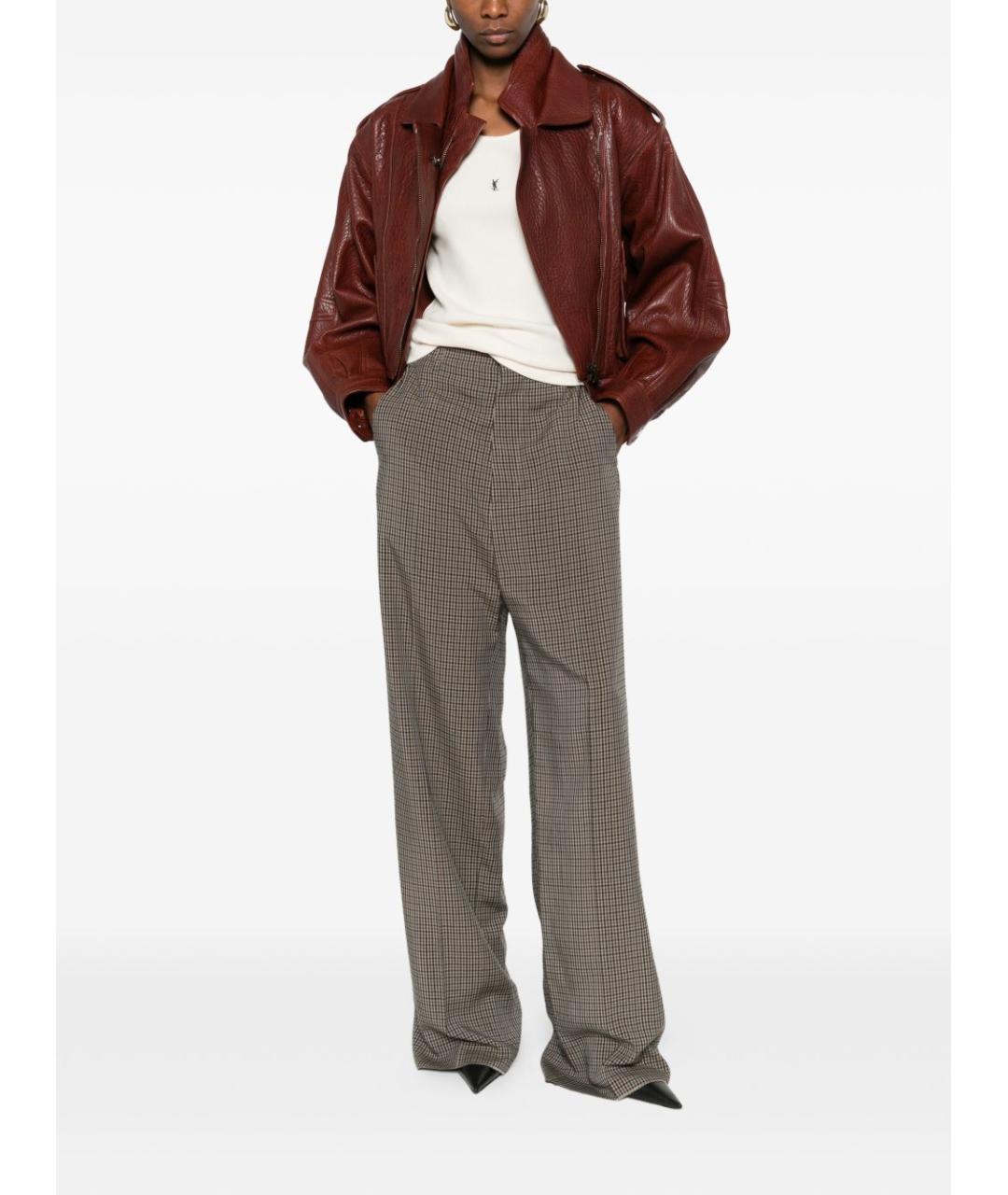 SAINT LAURENT Бежевая хлопковая майка, фото 5