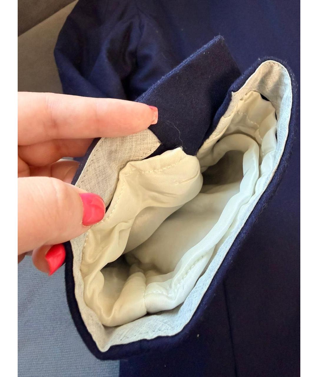 BRUNELLO CUCINELLI Синее шерстяное пальто, фото 4