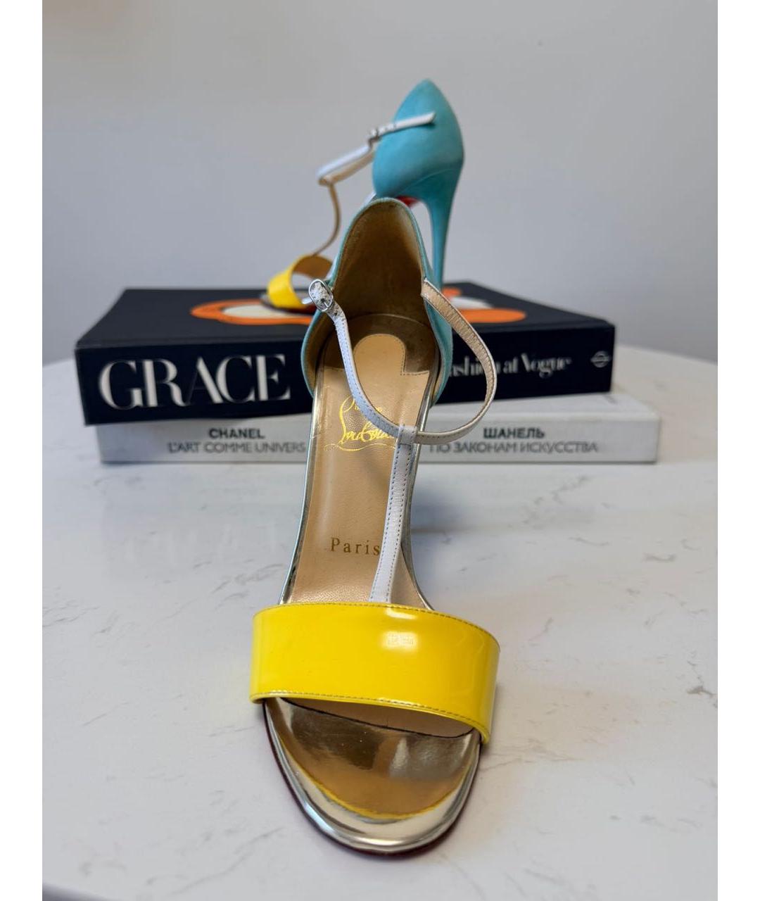 CHRISTIAN LOUBOUTIN Мульти кожаные босоножки, фото 2