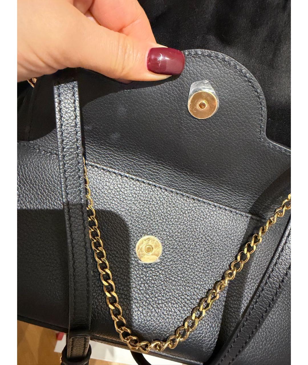 VERSACE Черная кожаная сумка через плечо, фото 3