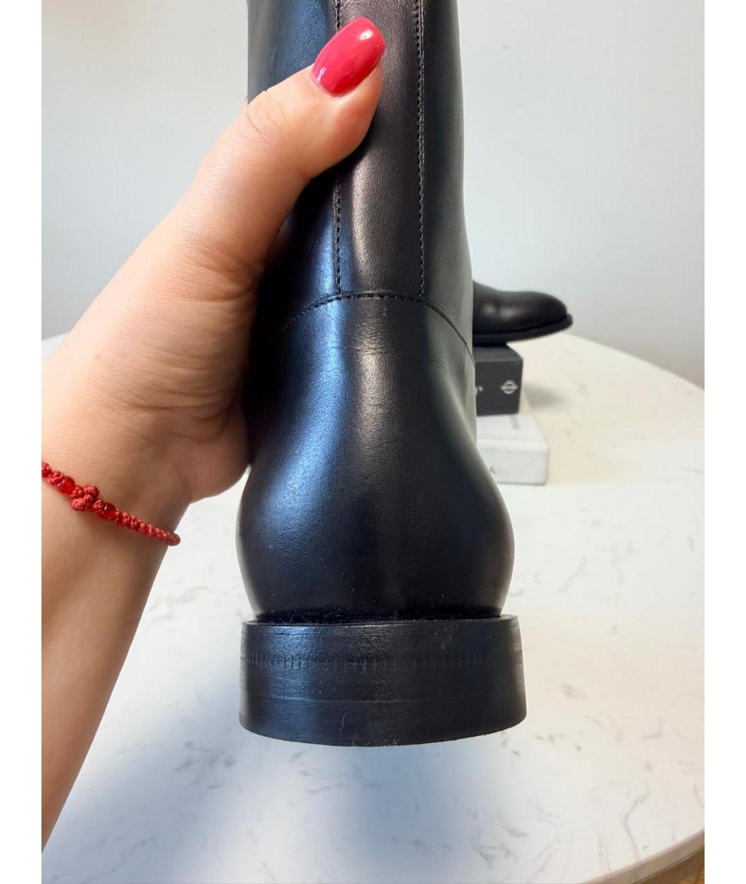 LOUIS VUITTON Черные кожаные сапоги, фото 3