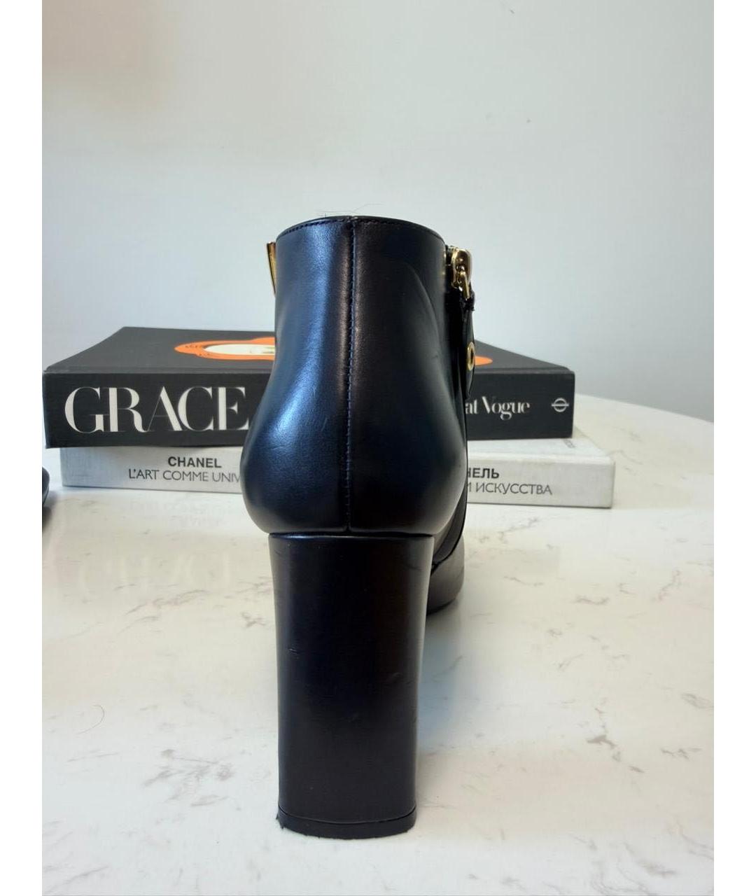 LOUIS VUITTON Черные кожаные ботильоны, фото 3