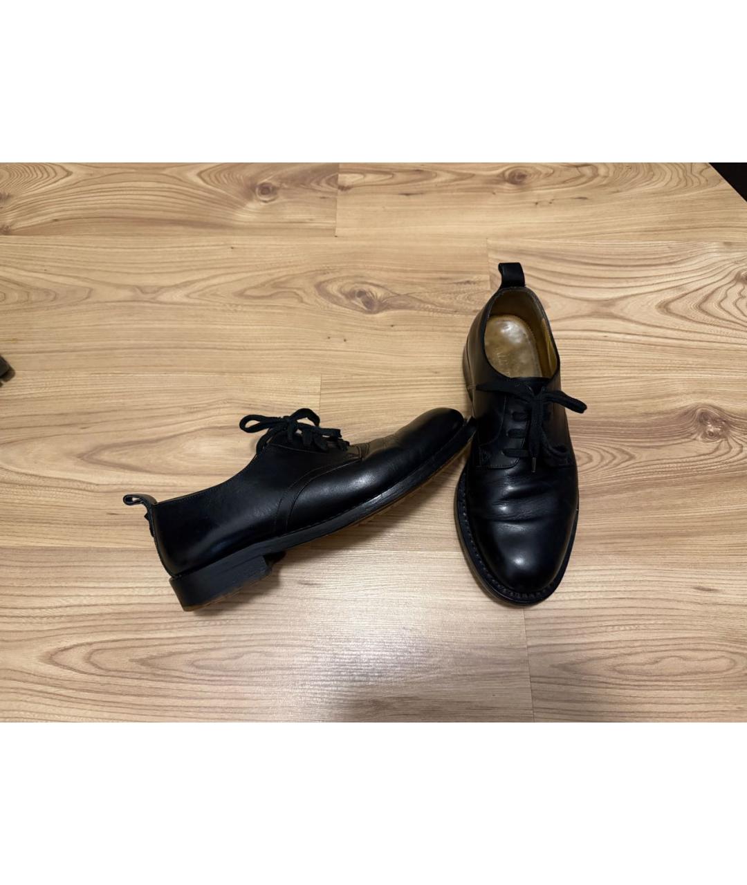 VALENTINO Черные кожаные низкие ботинки, фото 7