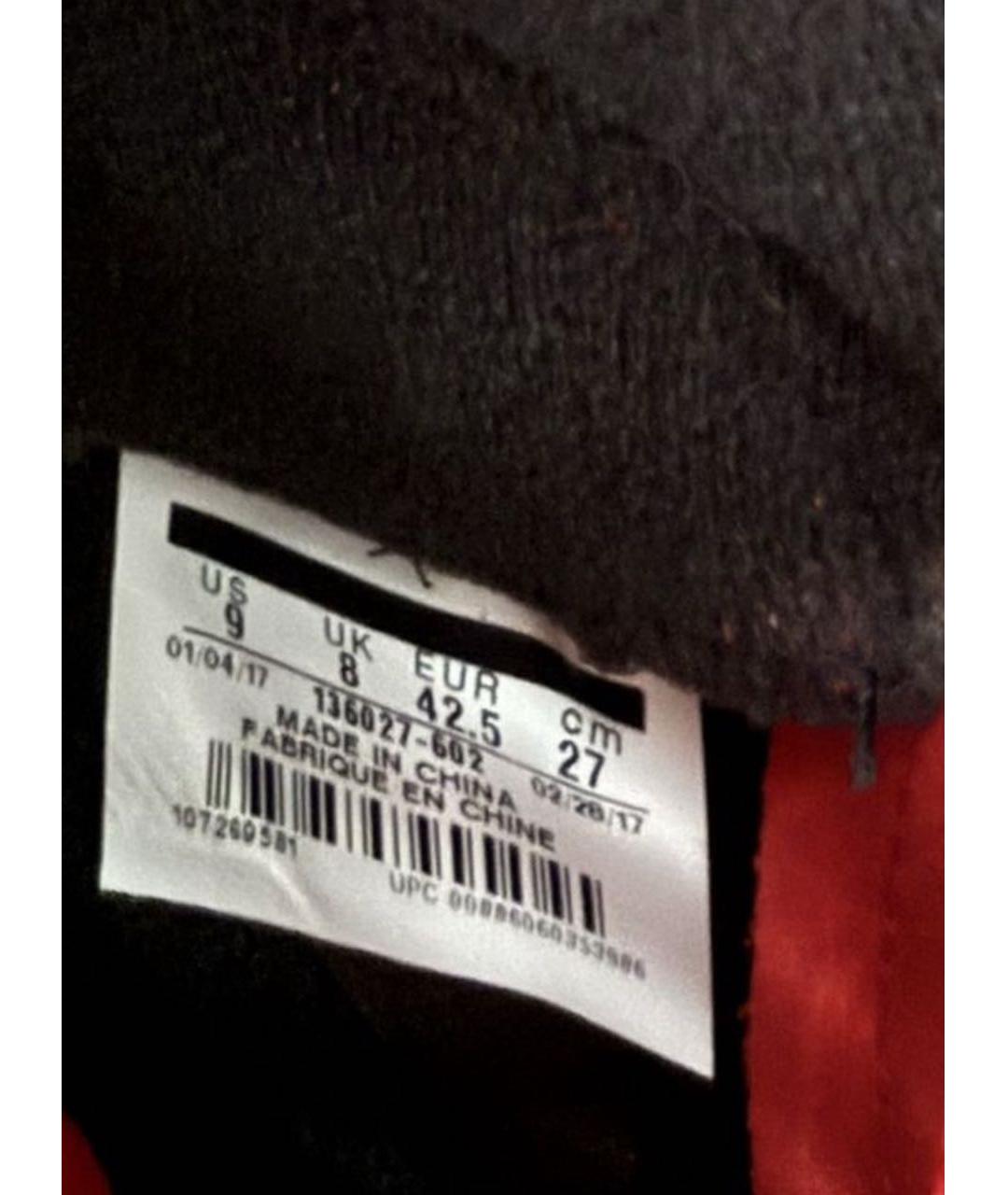 JORDAN Красные замшевые высокие кроссовки / кеды, фото 8