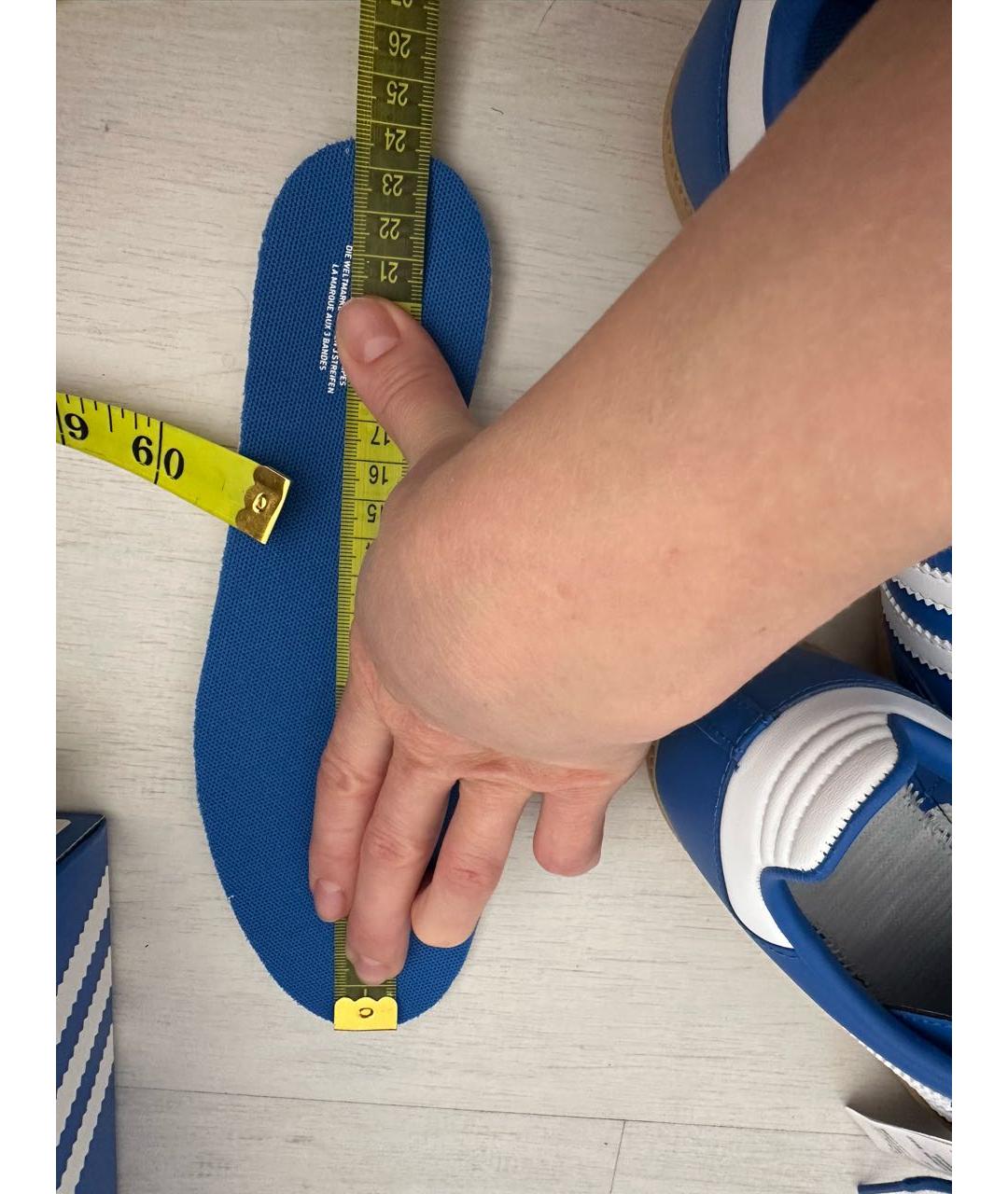 ADIDAS Синие кожаные кеды, фото 7