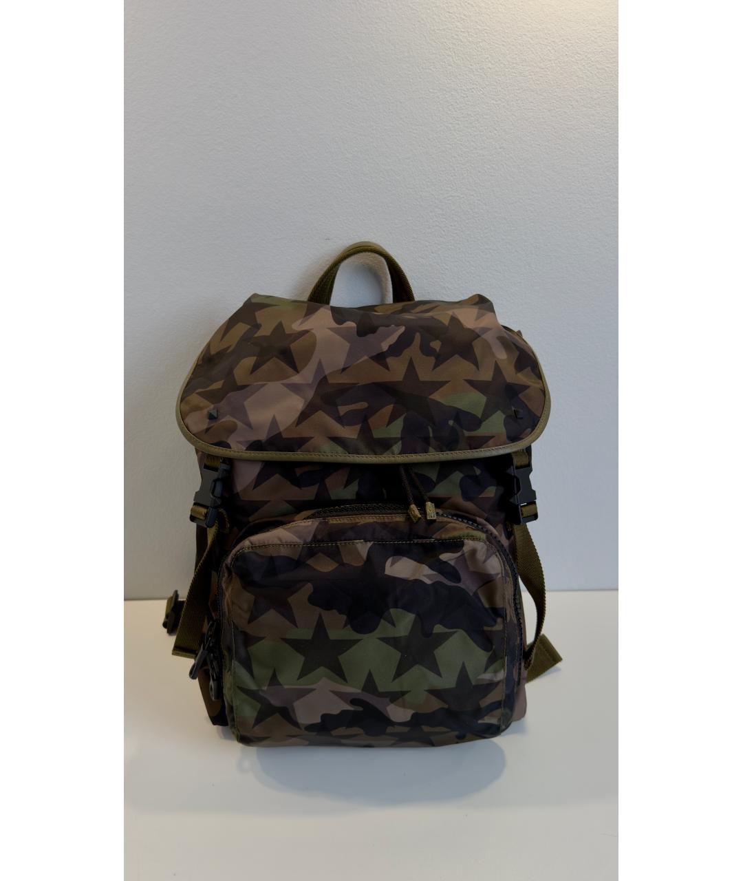 VALENTINO Хаки тканевый рюкзак, фото 10