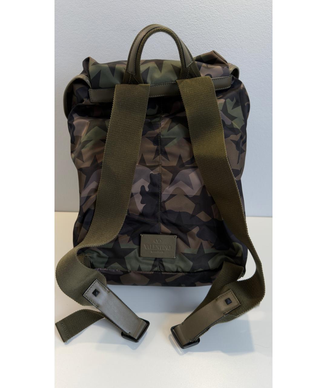 VALENTINO Хаки тканевый рюкзак, фото 3