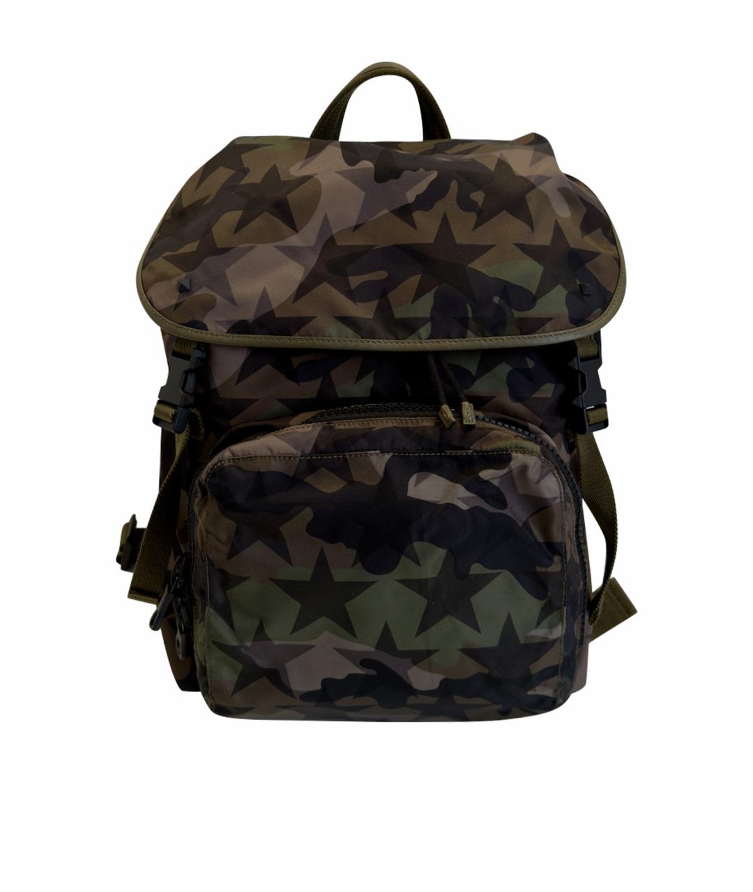 VALENTINO Хаки тканевый рюкзак, фото 1