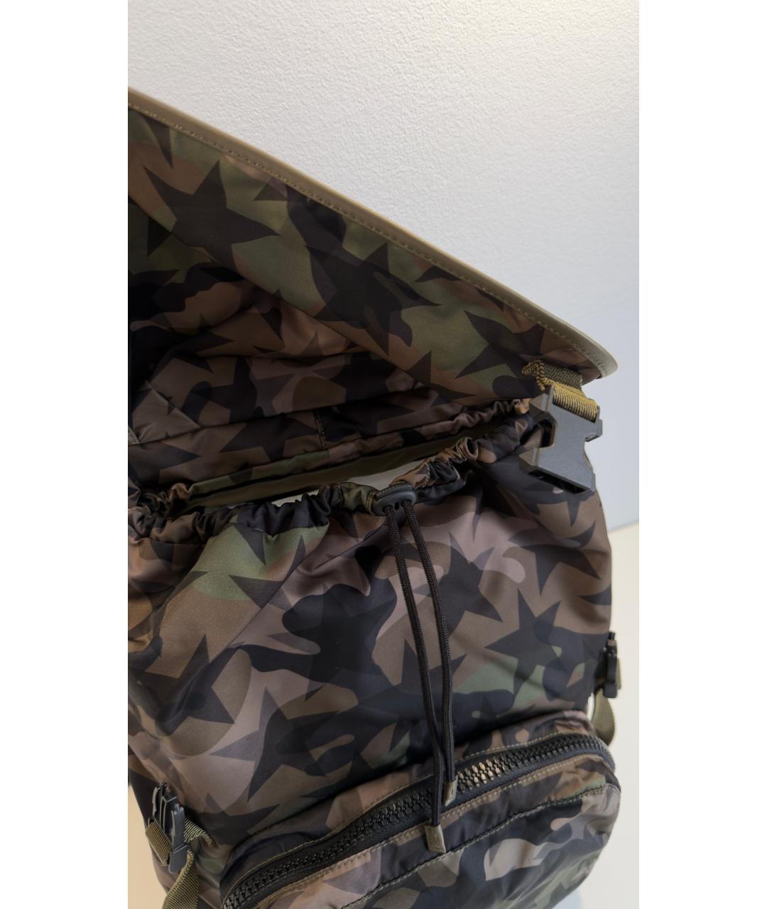 VALENTINO Хаки тканевый рюкзак, фото 5