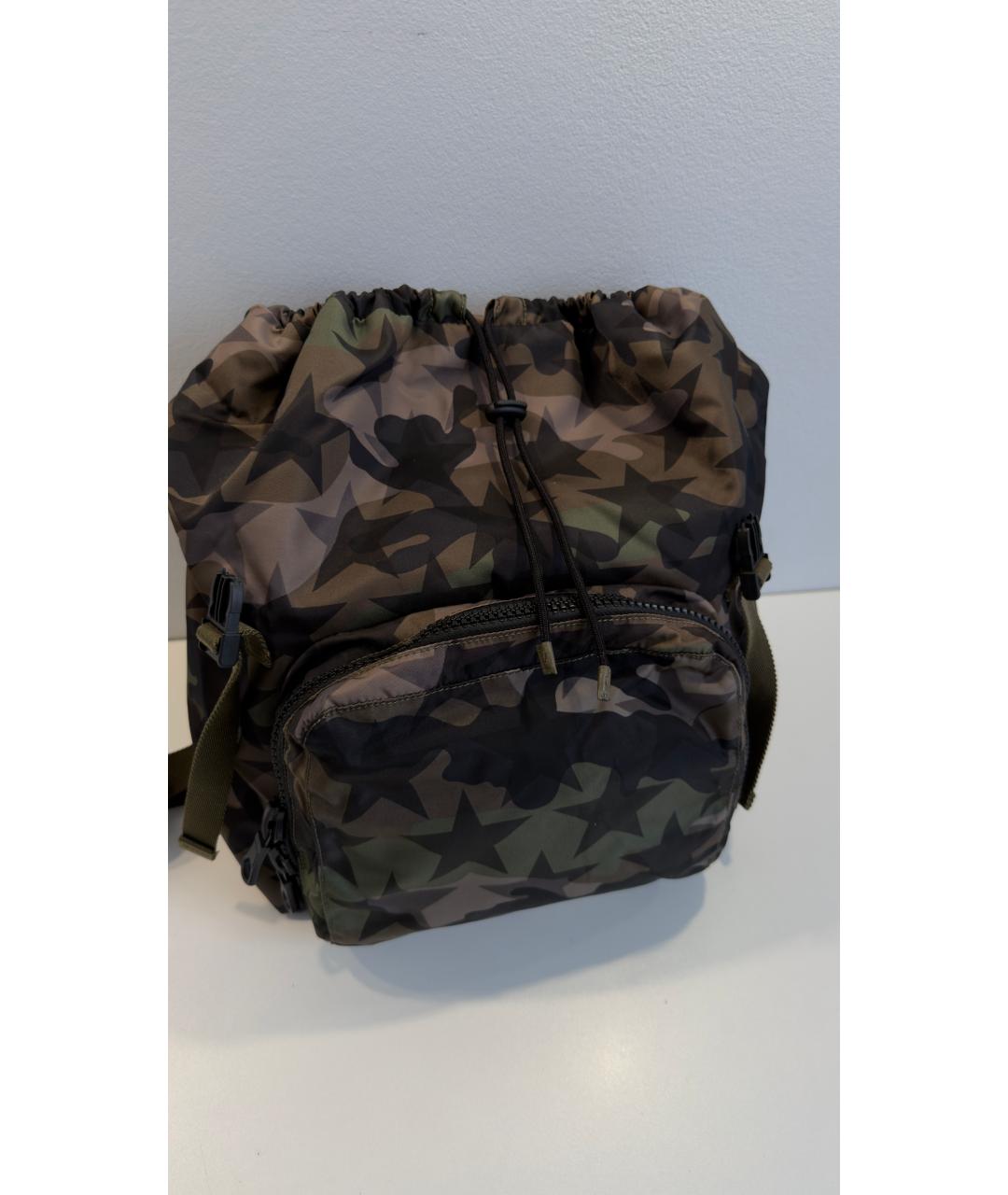 VALENTINO Хаки тканевый рюкзак, фото 8