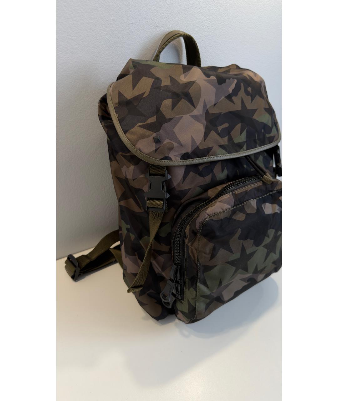 VALENTINO Хаки тканевый рюкзак, фото 2