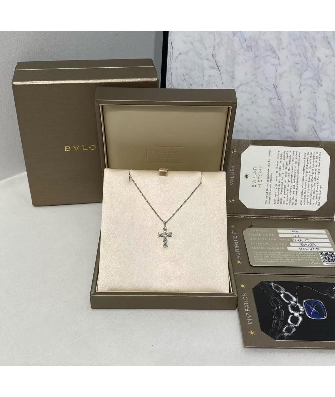 BVLGARI Серебряная подвеска из белого золота, фото 2