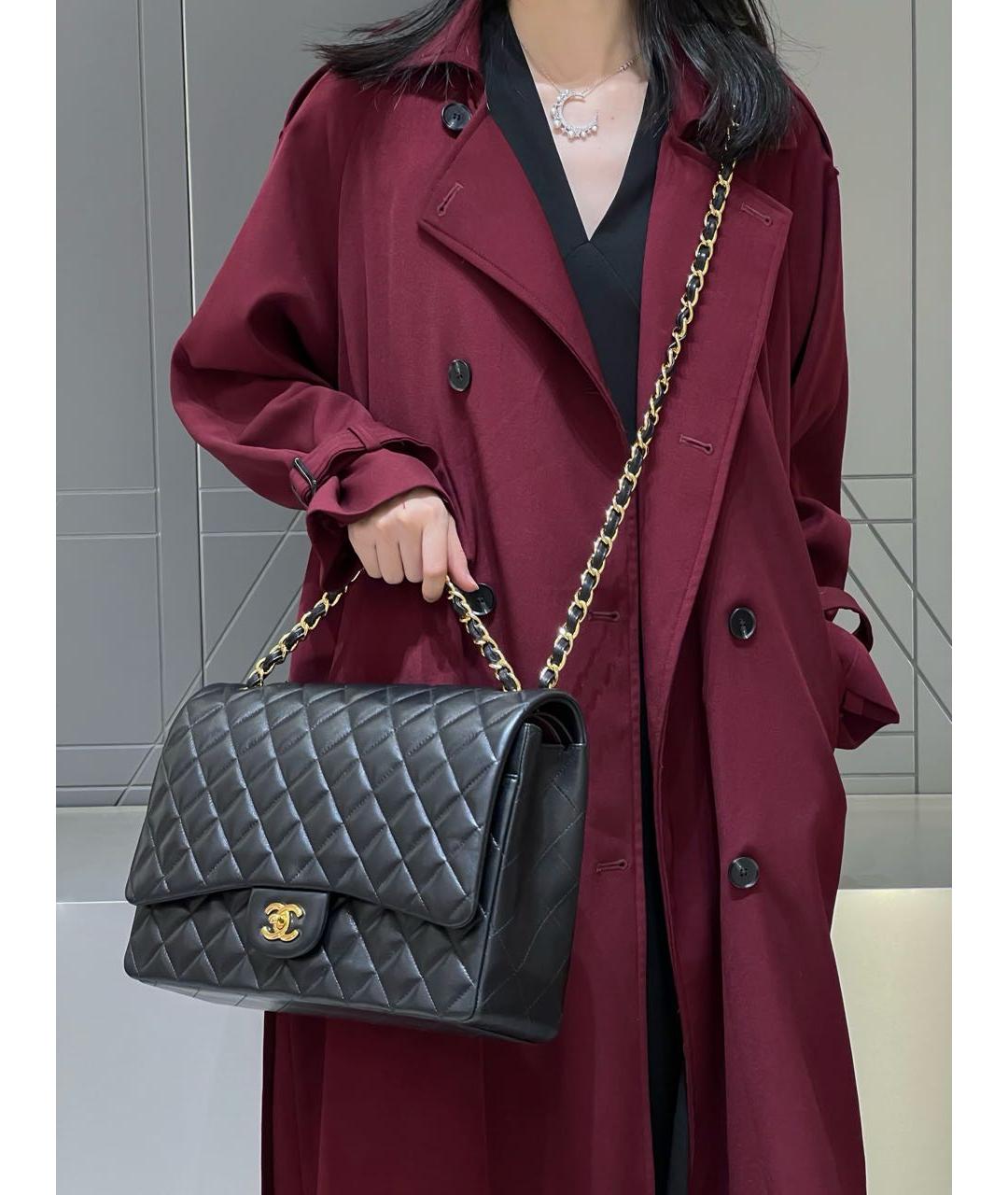 CHANEL Черная кожаная сумка через плечо, фото 8