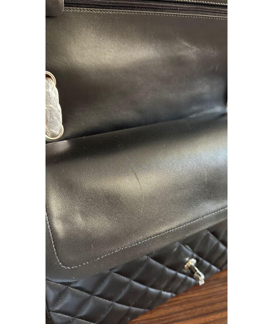 CHANEL Черная кожаная сумка через плечо, фото 6