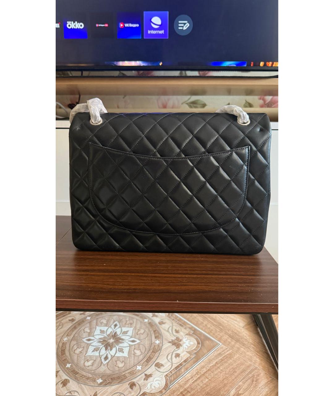 CHANEL Черная кожаная сумка через плечо, фото 4