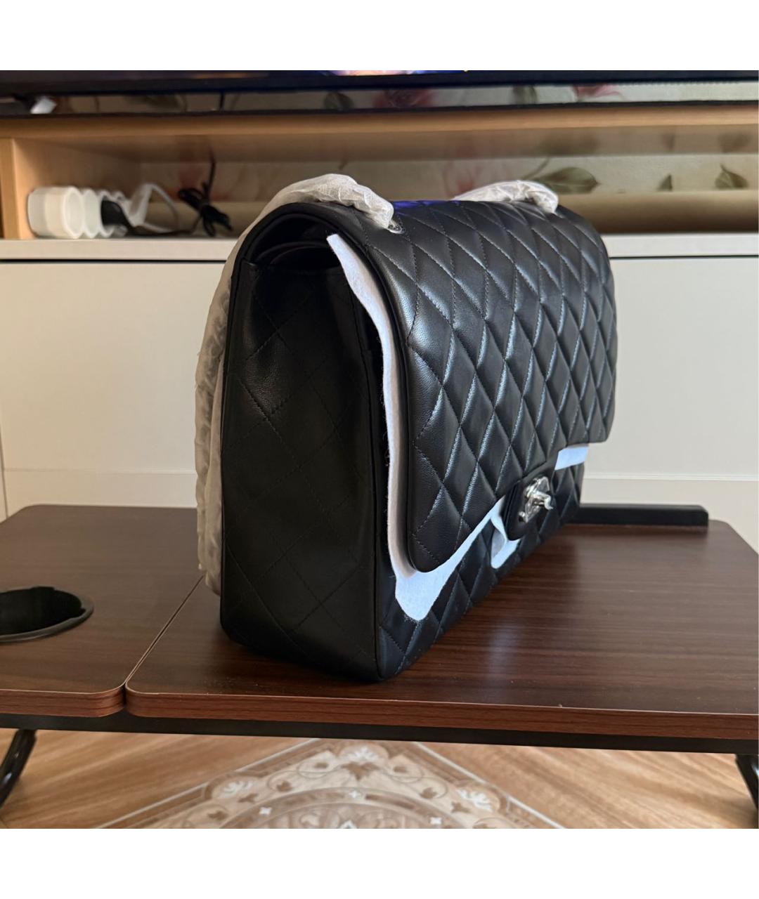 CHANEL Черная кожаная сумка через плечо, фото 3