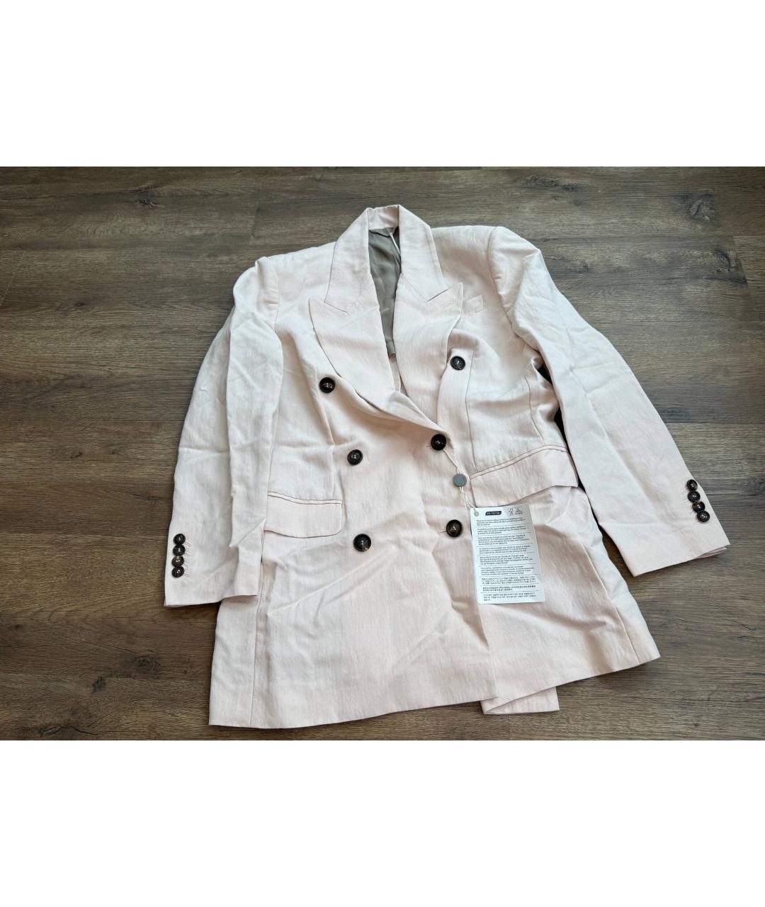 BRUNELLO CUCINELLI Розовый вискозный жакет/пиджак, фото 5