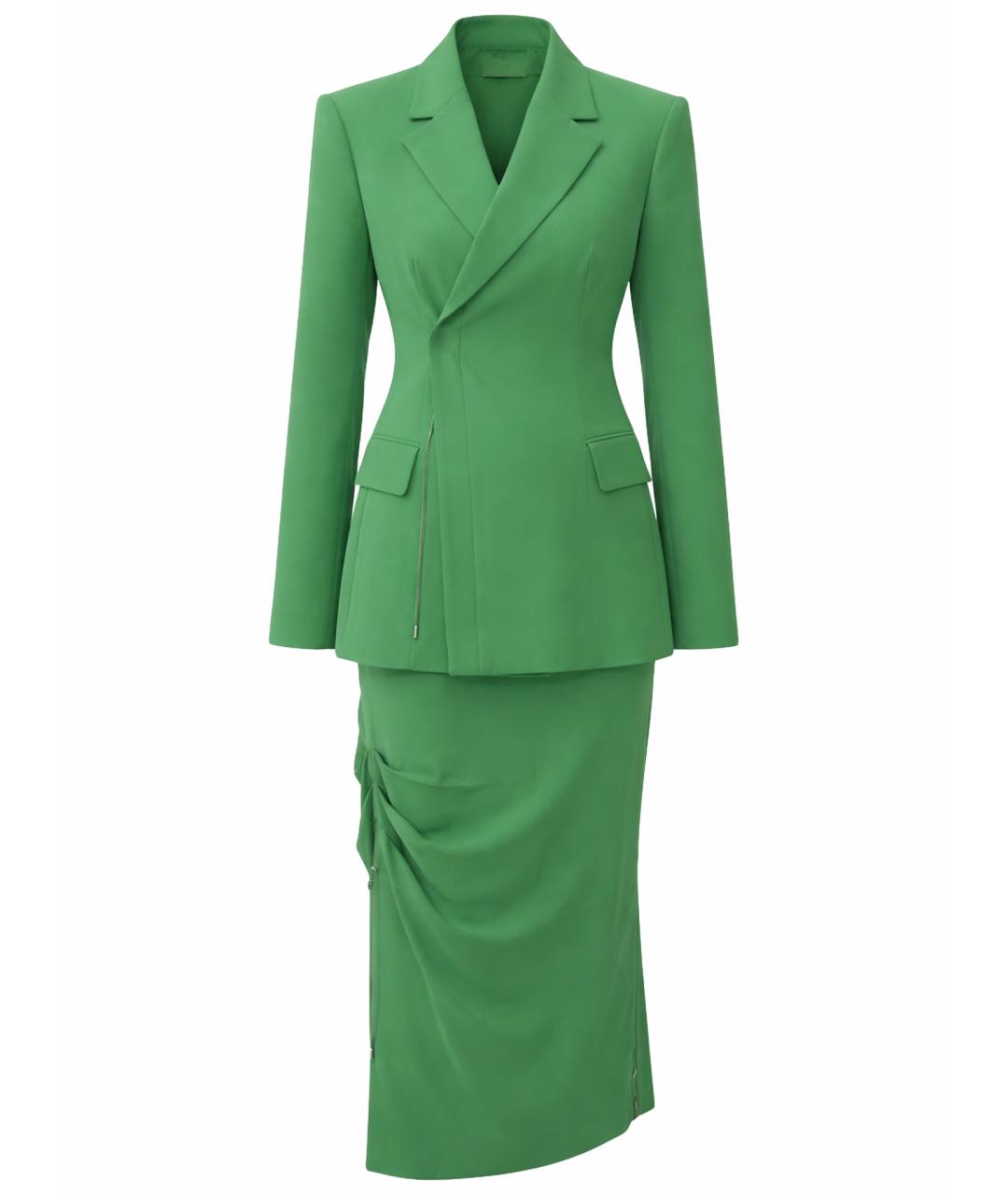 SPORTMAX Зеленый вискозный костюм с юбками, фото 1