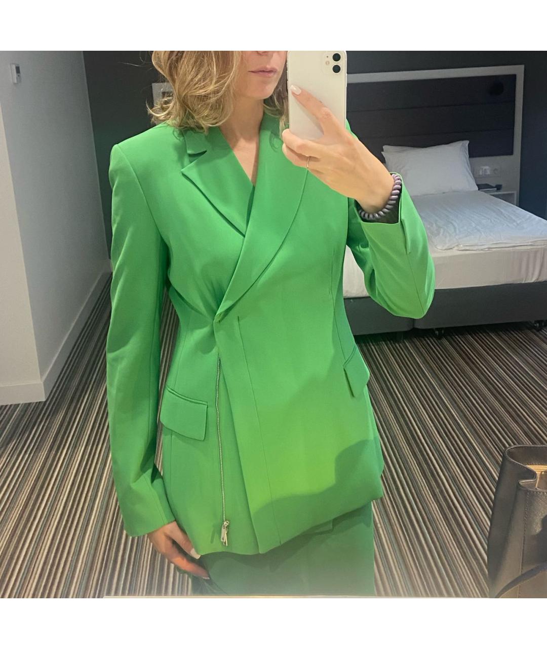 SPORTMAX Зеленый вискозный костюм с юбками, фото 2