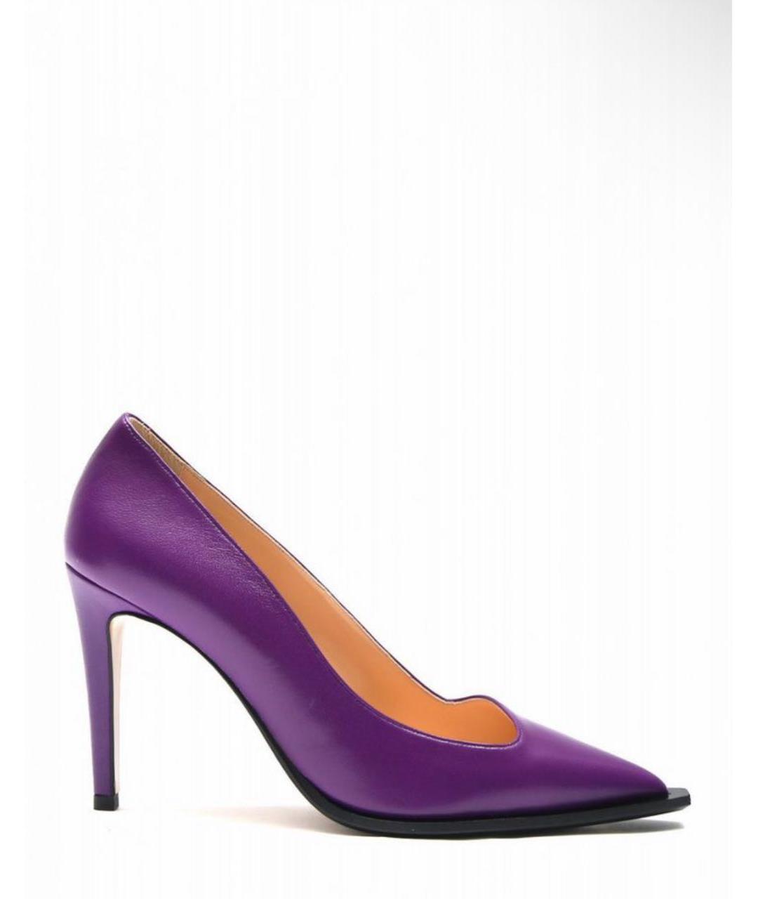 MARINA RINALDI Фиолетовые кожаные туфли, фото 5