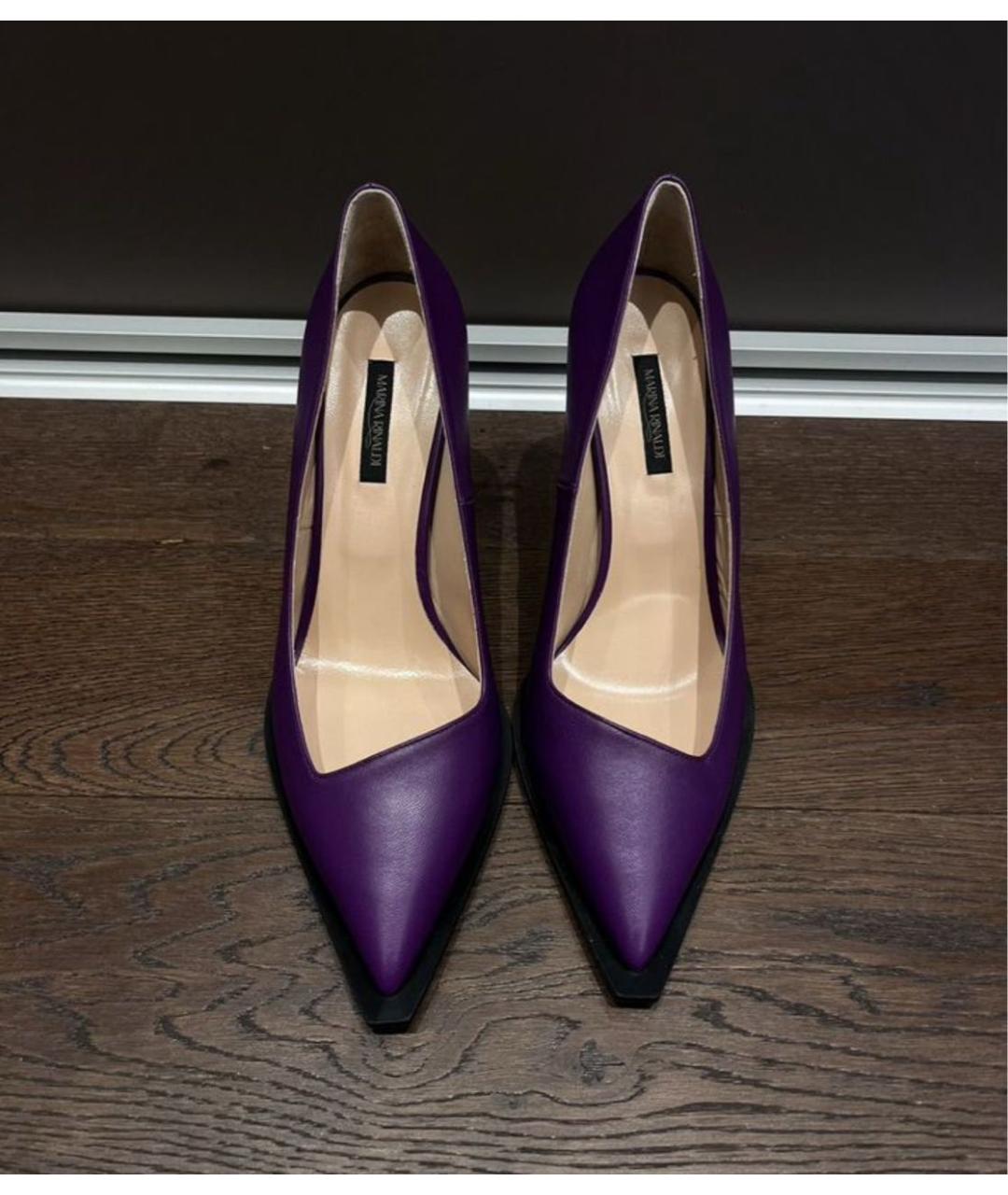 MARINA RINALDI Фиолетовые кожаные туфли, фото 3