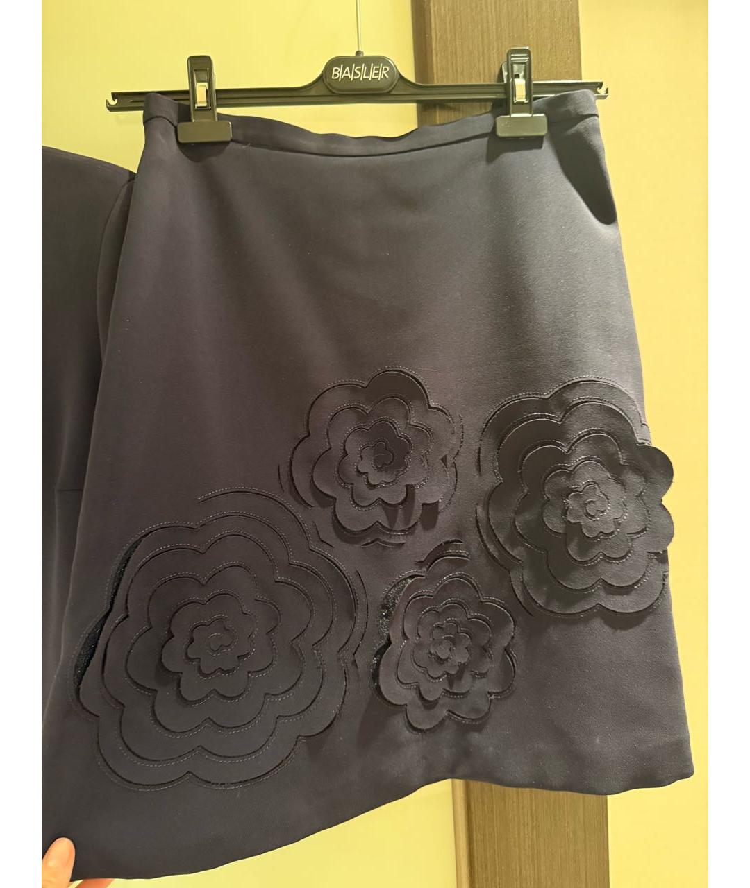 MAX MARA STUDIO Темно-синий вискозный костюм с юбками, фото 2