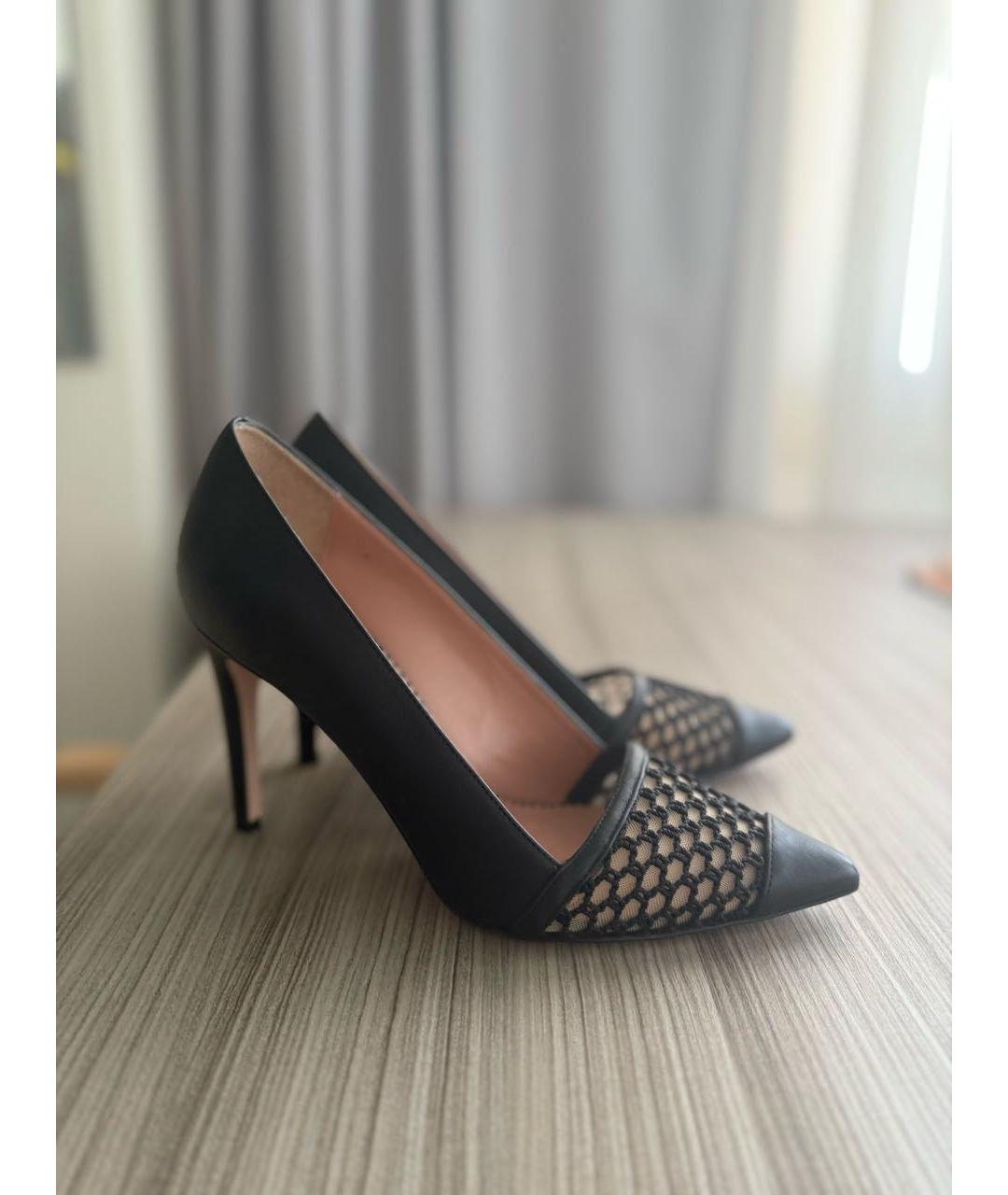 RED VALENTINO Черные кожаные туфли, фото 3