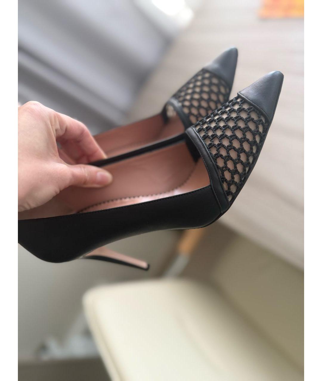 RED VALENTINO Черные кожаные туфли, фото 2