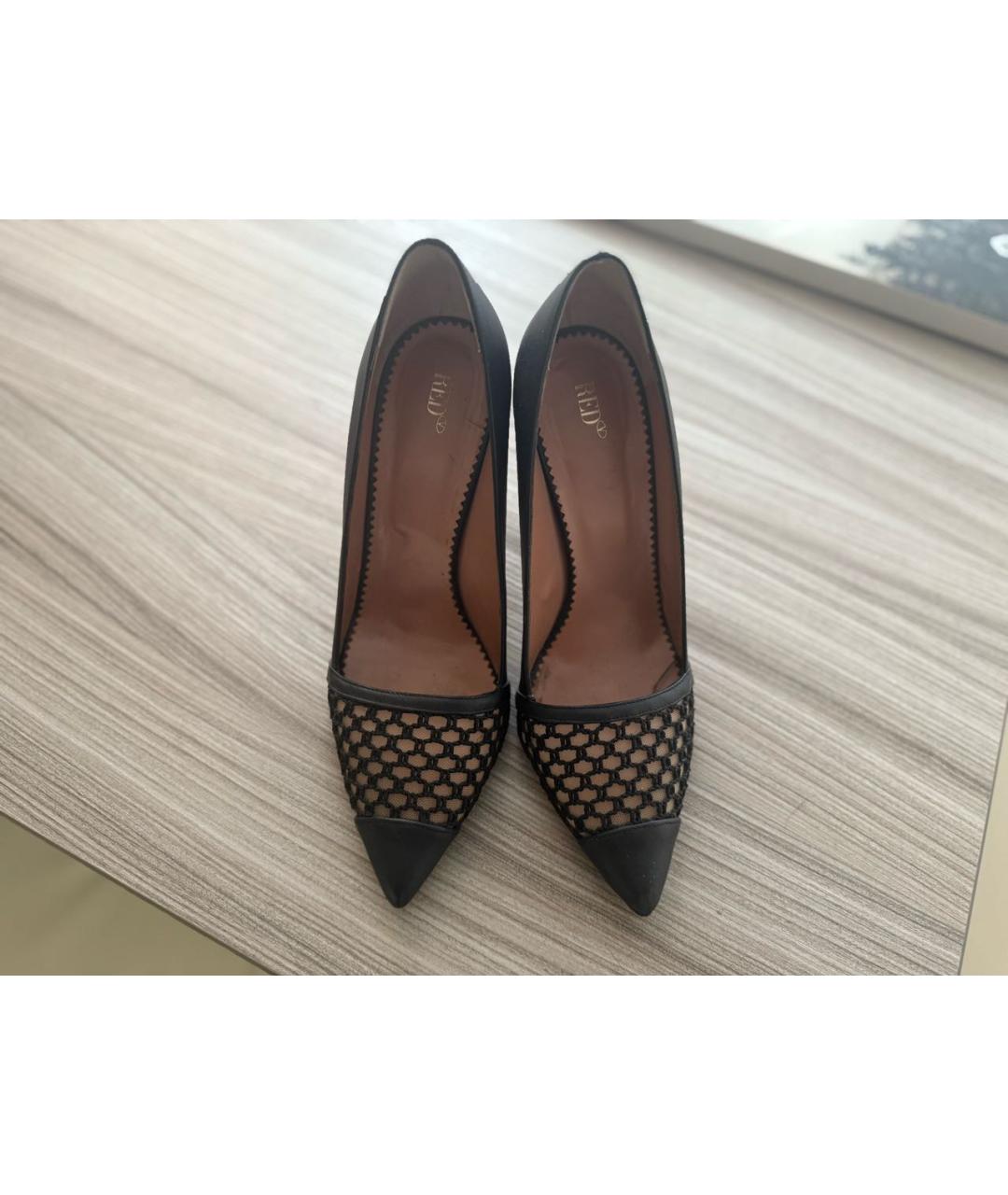 RED VALENTINO Черные кожаные туфли, фото 4