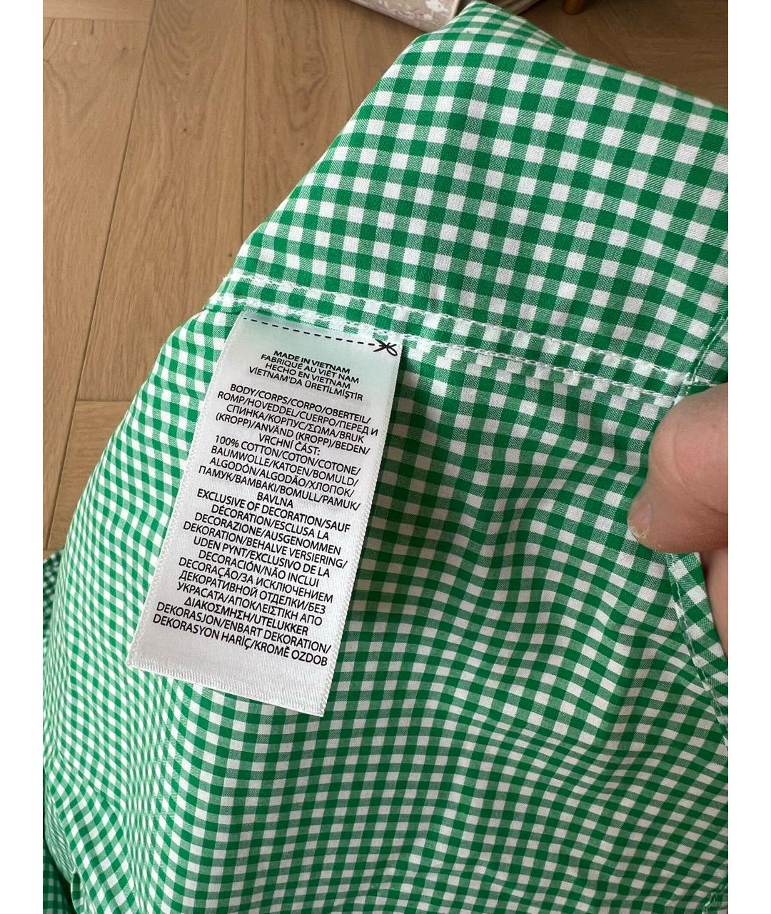 RALPH LAUREN Зеленая хлопковая блузка для девочек, фото 4