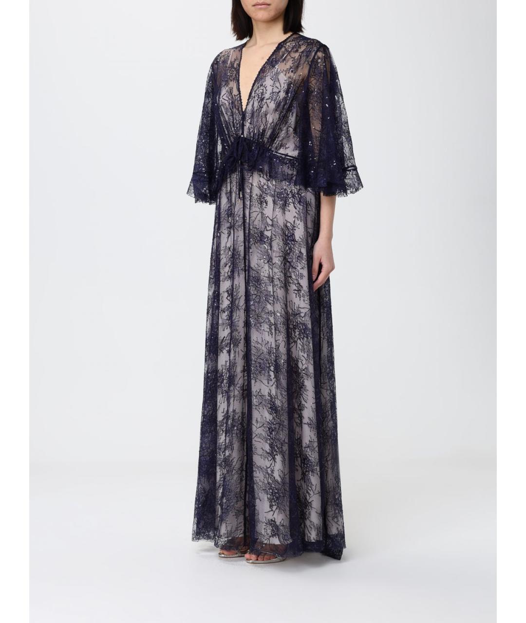 ALBERTA FERRETTI Синее вечернее платье, фото 3