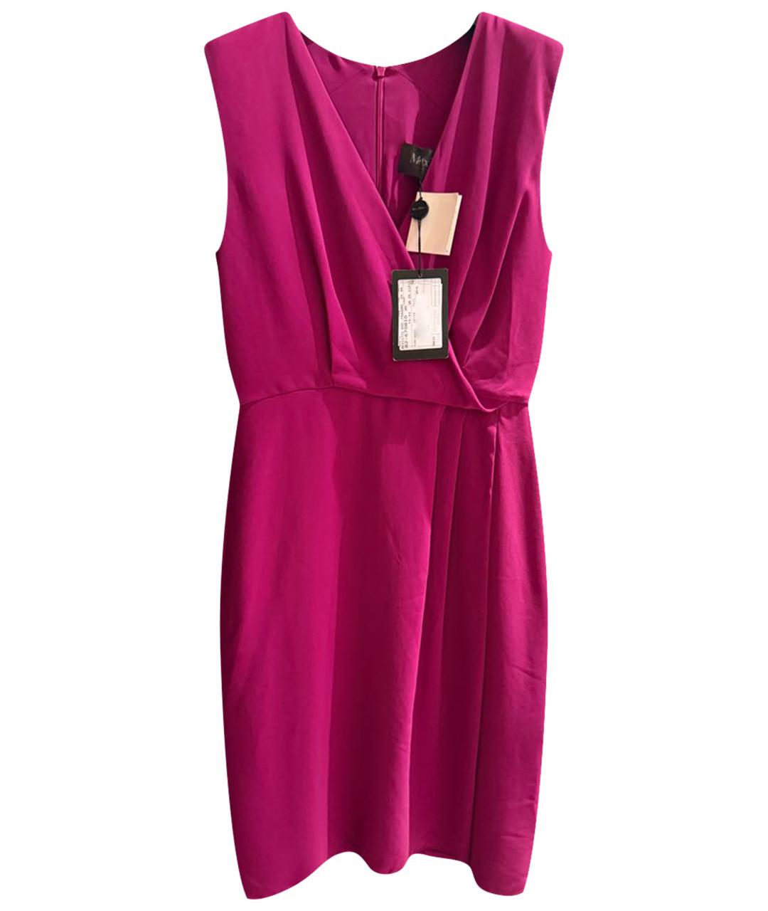 MAX MARA STUDIO Фуксия шелковое повседневное платье, фото 1