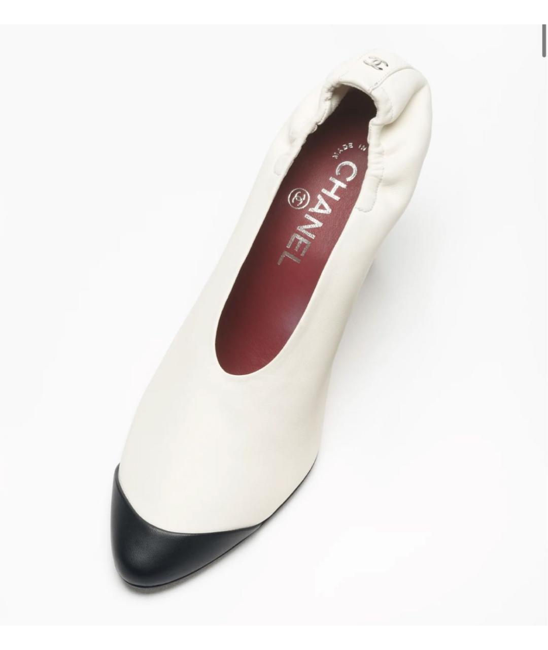 CHANEL Белые кожаные туфли, фото 3