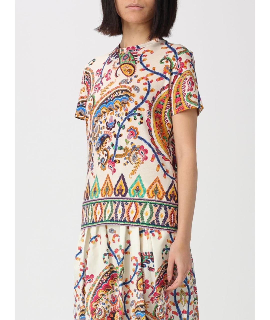 ETRO Мульти хлопковая футболка, фото 4