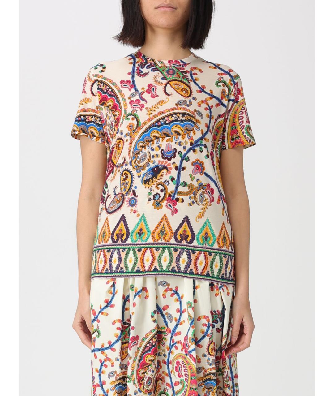 ETRO Мульти хлопковая футболка, фото 6