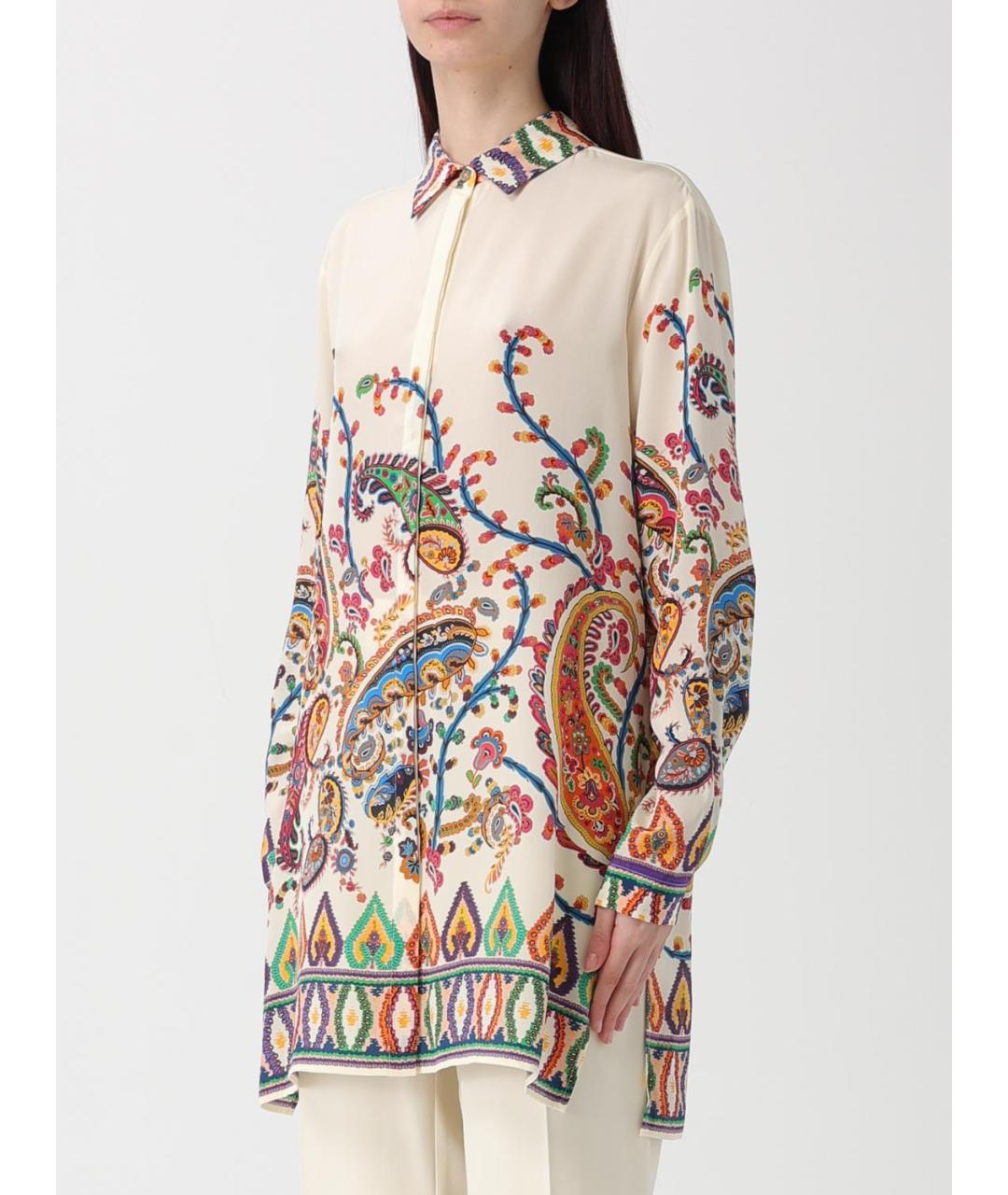 ETRO Мульти шелковая рубашка, фото 4