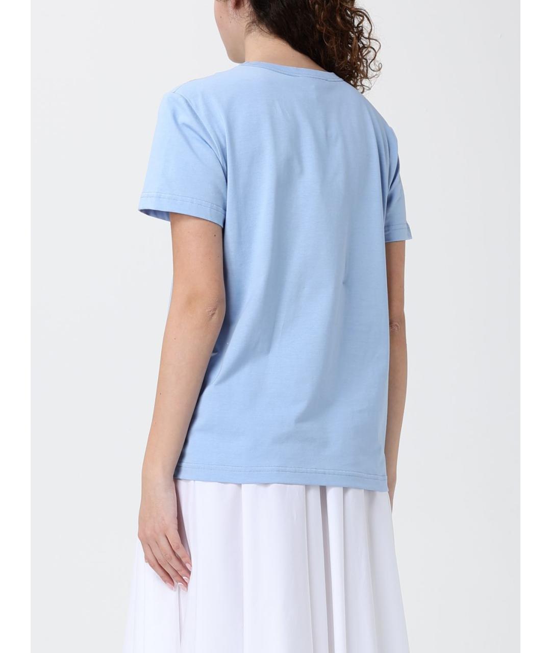 FABIANA FILIPPI Голубая хлопковая футболка, фото 2